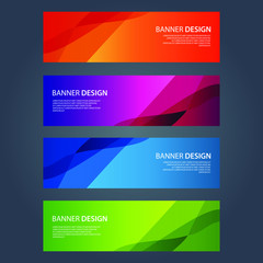Naklejka premium Vector Abstract design banner web template