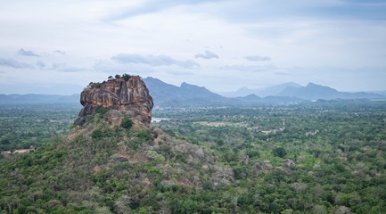 Fototapeta na wymiar Beautiful vew from Sigiriya Lion Rock, Sri Lanka. View from the Pidurangala mountain.