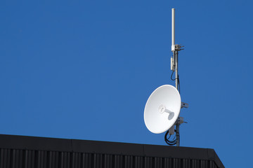 telecommunication antenna parabolic satellite signal receiver