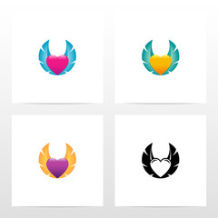 Heart With Wings Logo Design