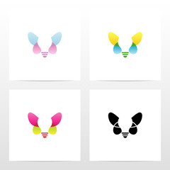 Lightbulb With Butterfly Wings Logo Design