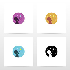 Child Reaching Star Logo Design