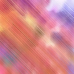 diagonal speed lines background or backdrop with pale violet red, light coral and thistle colors. dreamy digital abstract art. square graphic