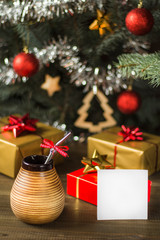 Yerba mate Christmas concept
