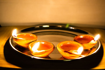 diwali diyas for prayer and decoration