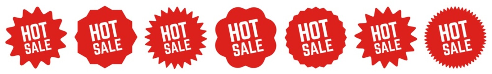 Hot Sale Tag Red | Special Offer Icon | Sticker | Deal Label | Variations