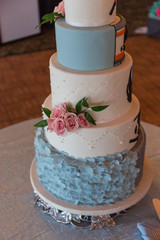 cake event party reception wedding five tier fondant buttercream 