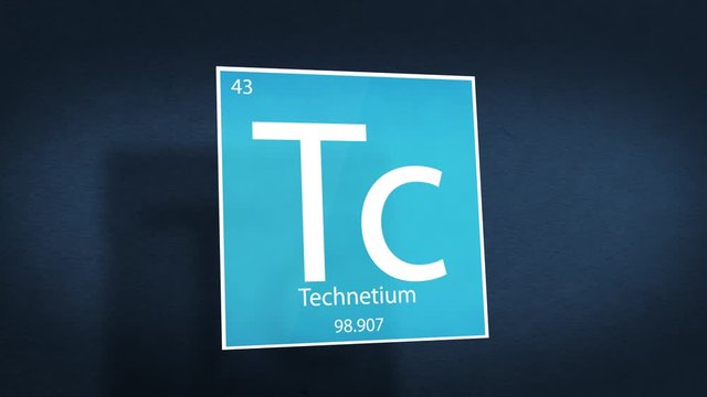 Periodic Table of Elements Cinematic Animated Series - Element Technetium hovering in space