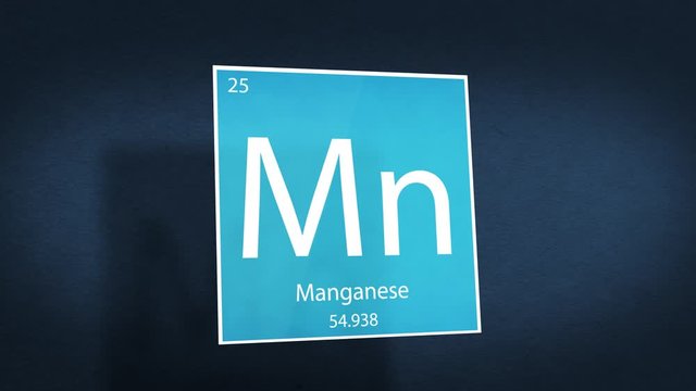 Periodic Table of Elements Cinematic Animated Series - Element Maganese hovering in space