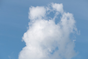 Obraz premium Natural light from the sun with blue sky and white clouds.