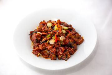 Korean Spicy Fried Chicken Giblets 