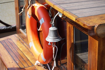 Rettungsring auf einem Segelschiff