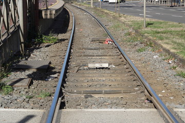 Gleisbett einer Bahntrasse