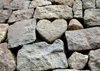 ハートの石垣