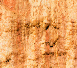 Mineral red water from the mineral springs in Gudauri in the Kazbegi District. Sources of mineral water with fossils Mtskheta Mtianeti Region, Georgia.
