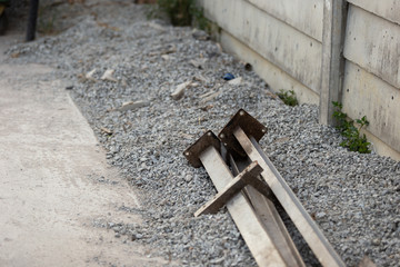 Brick scrap after construction