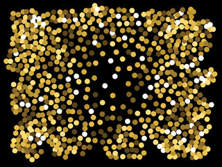 Colorful confetti circles falling.