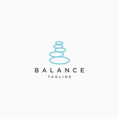 Abstract Stone Balance Logo Icon Design Template. Mind, Spa, Yoga, Modern Vector Illustration