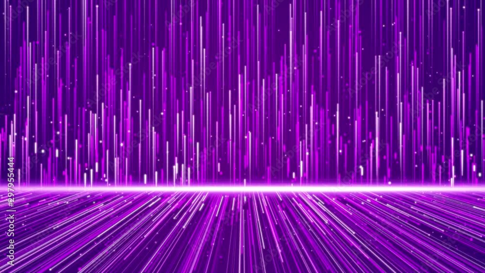 Aufkleber wall of lines structure geometric shapes and particles purple color. creative design element abstrac