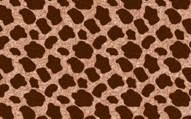 Giraffe pattern skin background, carpet seamless animal wildlife texture, brown and dark brown, look smooth, fluffy and soft.