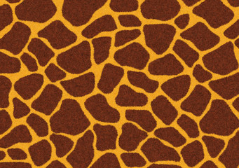Giraffe fur skin seamless pattern, carpet Giraffe hairy print background, brown and yellow texture, look smooth, fluffly and soft, using brush photoshop to design the graphic.