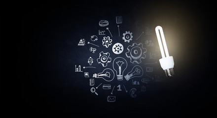 Concept of bright idea and creativity