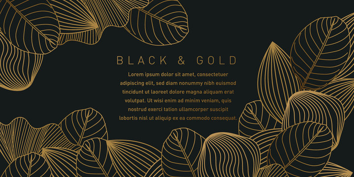 Black And Gold Pattern Background