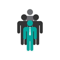 Business team leader icon design template isolated
