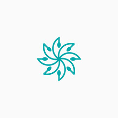 Abstract Flower ornament Logo Icon Design Template Vector Illustration