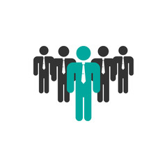 Business team leader icon design template isolated