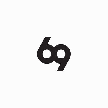 69 Logo Icon Design. Letter, Number, Illustration - Vector