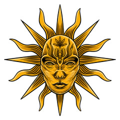 Sun Tarot Card Vector