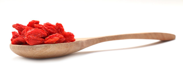 Goji, goji berry or wolfberry Or in the scientific name Lycium barbarum or Lycium chinense in a...