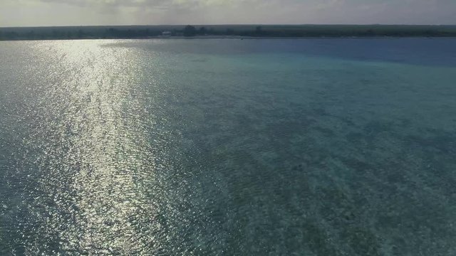 Colliers Beach and bay Grand Cayman Island aerial view