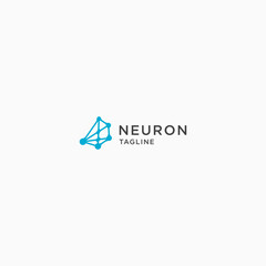 Neuron Logo Icon Design Template. Brain, Connect, Data, Modern Vector Illustration