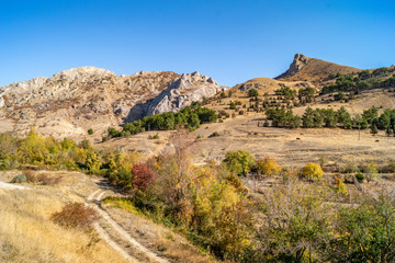 Russia. Crimean mountains, roks.