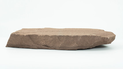 Rock Stone isolated on White background, for product display, Blank for mockup design.
