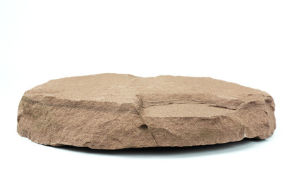 Rock Stone isolated on White background, for product display, Blank for mockup design..