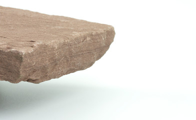 Rock cliff isolated on White background, for product display, construction work, decorate large buildings, Blank for mockup design.