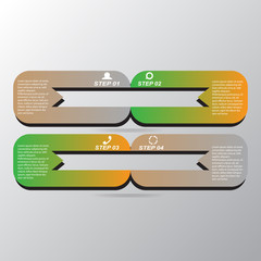 Vector illustration infographics 4 options. Template for brochure, business, web design.