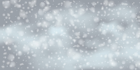 Snowflakes, snowfall.