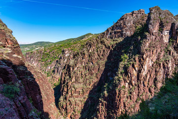 Gorges de Daluis or Chocolate canyon in Provence-Alpes, France.