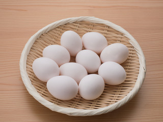 ザルに盛ったタマゴ