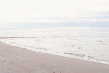 clean empty Baltic sea beach