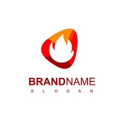 Flame Logo Design Isolated On White Background