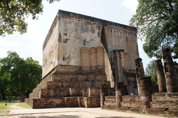 old buildings in the old city, sukhothai, world heritage, tourist attraction, thailand