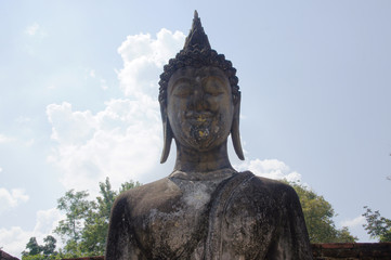 big buddha in the old city, sukhothai, world heritage, tourist attraction, thailand