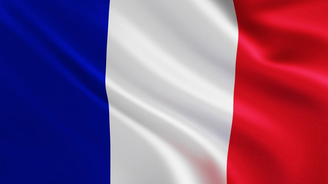 Large and Bright Blue White and Red French Flag