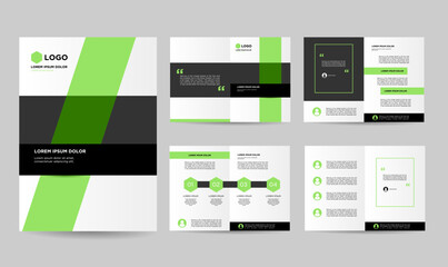 set green creative print flyer template design template
