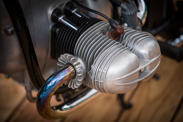 Vintage motorcycle boxer engine